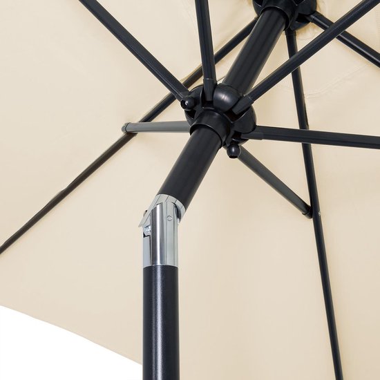 Kingsleeve Parasol 200cm - met Zwengel en Kantelmechanisme - Beige