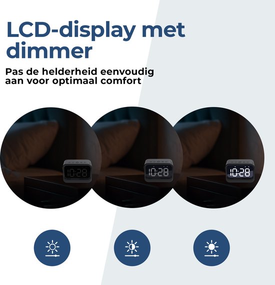 Denver Digitale Wekker - Bluetooth - Snooze - Dual Alarm - EC53B