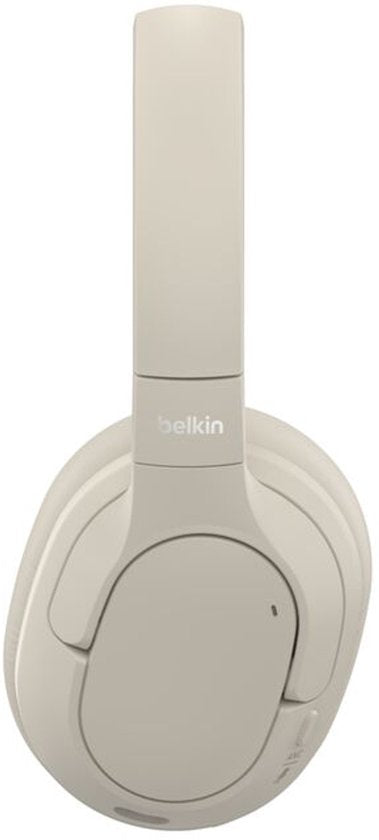 Belkin AUD008HQSA hoofdtelefoon/headset Hoofdtelefoons Draadloos Hoofdband Oproepen/muziek USB Type-C Bluetooth Zand