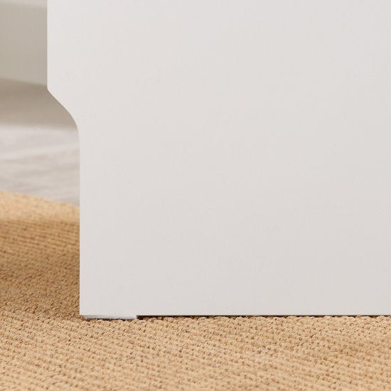 SoBuy Smal Nachtkastje met Lade en Open Plank – 25 x 35 x 60 cm – Ruimtebesparend Design – MDF – Scandinavische Stijl – Houtkleur