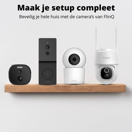 FlinQ Slimme Beveiligingscamera Sentinel - Oplaadbaar via USB & Zonne Energie - Buiten camera met zonnepaneel - Bewakingscamera voor buiten - 2K HD - Nachtzicht