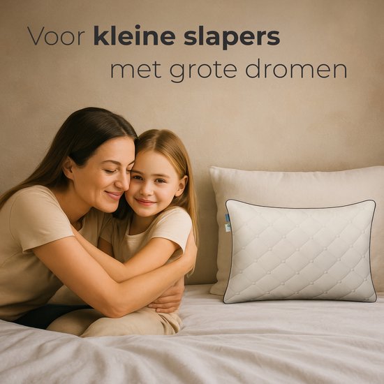 CozySense® Kinderkussen - Hoofdkussen Kind - Peuterkussen - Ergonomisch & Verstelbaar - 100% Katoen - Hypoallergeen - OEKO-TEX® - 40x55cm - 2-12 Jaar