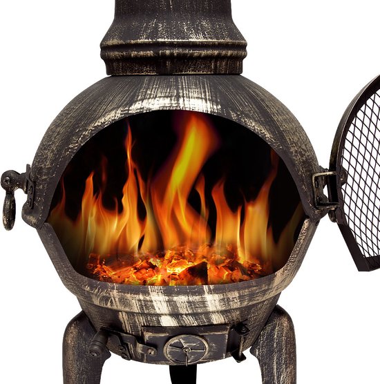 Gardebruk Tuinhaard Chimenea – Gietijzeren 28 kg – Zwart