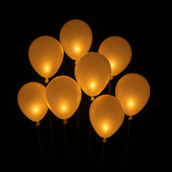 Partizzle 50x Mini LED Lampjes – Ballon & Feestverlichting – Warm Wit – Party Decoratie