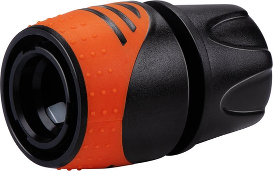 BLACK+DECKER Sproeikop met 3 Tuinslang Koppelingen - Aanpasbare Waterstroom - Kunststof - Zwart/Oranje