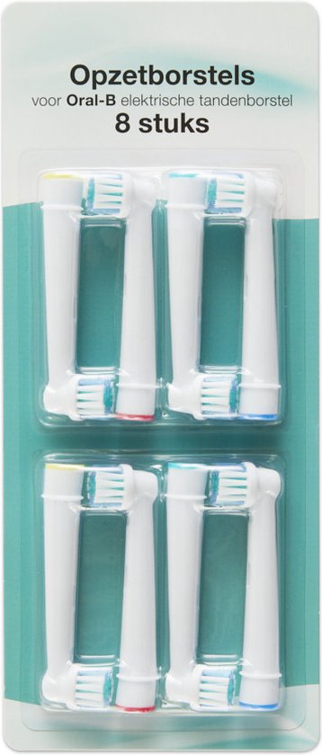 Mycare+ Opzetborstels - 16 Stuks - Vervangende Borstels voor Oral B - Borstelkoppen voor Elektrische Tandenborstel - Wit