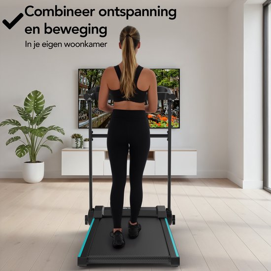 Brixy Loopband – Inklapbaar – Wandelband – 12 Programma’s – Tablethouder – Hellingsfunctie – Treadmill – 1–12 km/u