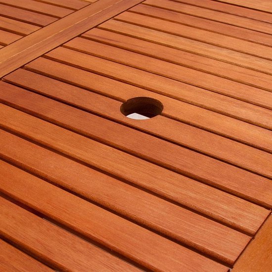 Casaria Opvouwbare Tuintafel – Parasolhouder – 160 x 85 x 75 cm – FSC Acaciahout - Bruin