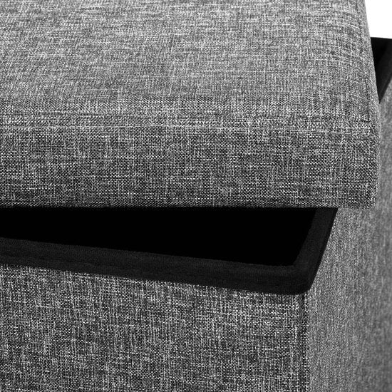 Casaria Opbergbank - 80x40x40cm 100L – Donkergrijs