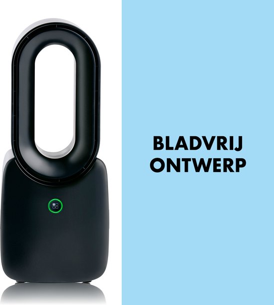 Lifetime Air Tafelventilator - Ventilator USB-C Oplaadbaar - Statief Ventilator met Nachtlampje en Afstandsbediening - Ventilator met Afstandsbediening en 3 Snelheden - Zwart