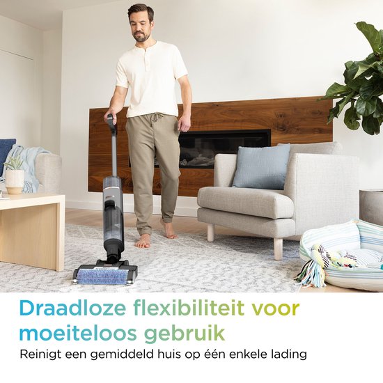 Shark HydroVac Draadloze 3-in-1 Vloerreiniger - Stofzuigen, Dweilen en Zelfreiniging - Steelstofzuiger met Dweilfunctie - Wet & Dry Dweilapparaat - WD210EU