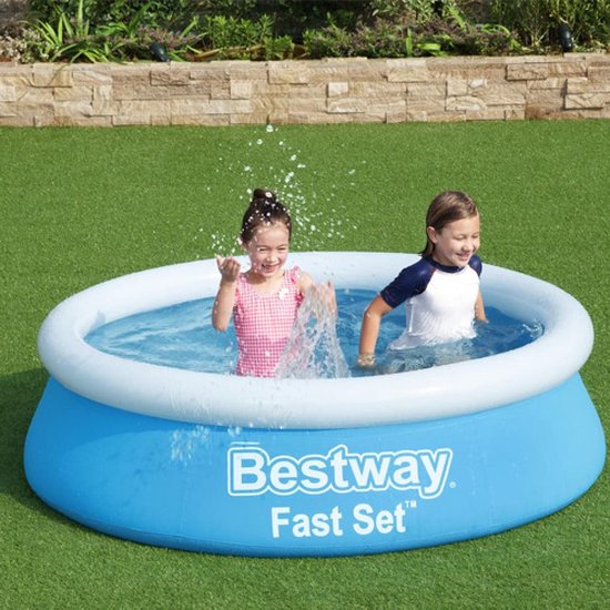 Bestway Kinderzwembad - Ø 183 cm - Model 57392 - Opblaasbare Rand