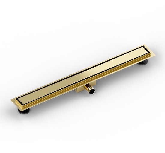 Douchegoot - 80cm - Goud - Tegelrooster - RVS - Met Flens