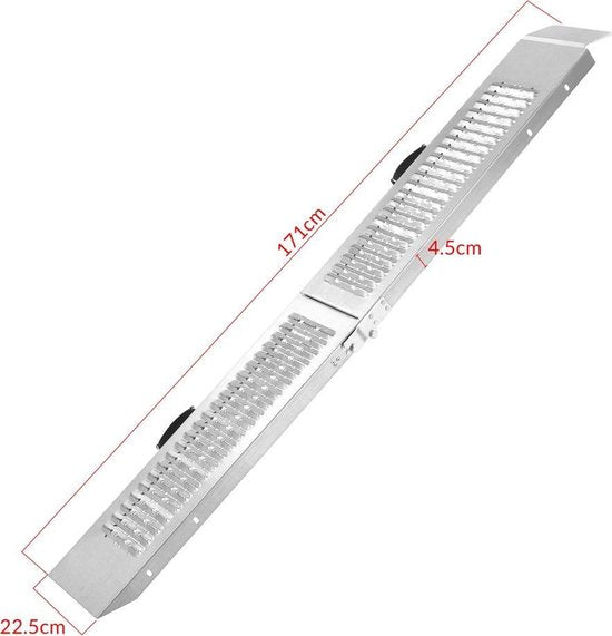 Monzana Oprijplaat Brug – 2 Stuks Opvouwbaar tot 400Kg – Zilver