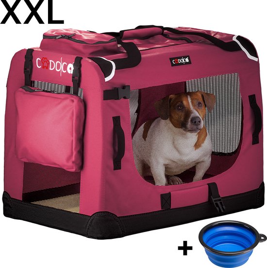 Cadoca Honden & Katten Reismand XXL - 90x59x65cm - Donker Rood