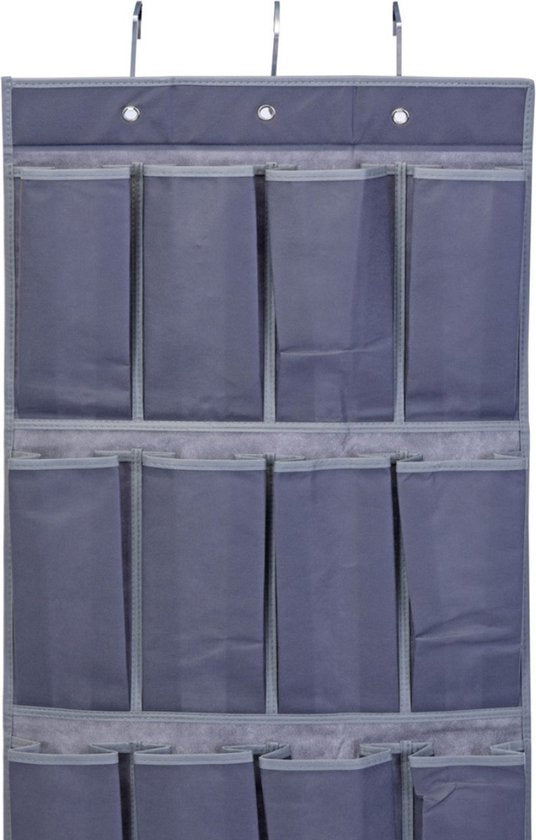 Storage Solutions Deur/kast organizer - hangend - 16 vakken - antraciet grijs - 45 x 110 cm