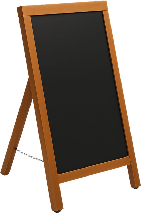 BRASQ Krijtstoepbord Mahonie - 55x 85 CM - Krijtbord - Reclamebord - Stoepbord - Enkelzijdig - voor Binnen en Buiten - Horeca