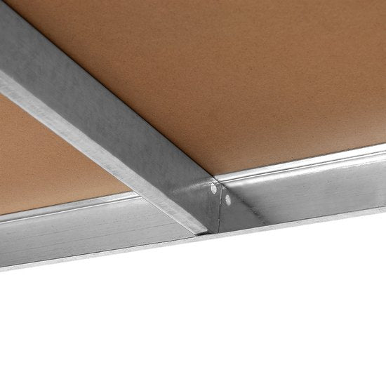 Monzana Stellingkast Metaal - incl. 5 MDF planken - tot 875kg Zilver