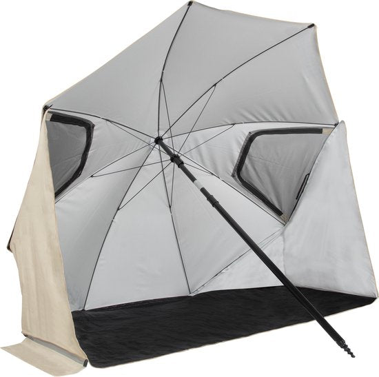 VirtuFit Strandparasol Premium - Windscherm - Beige - 225 x 140 cm