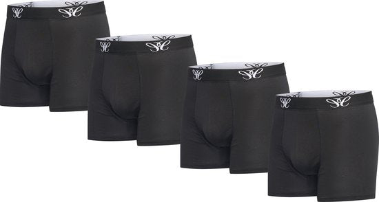 Cappuccino Italia - Heren Onderbroeken 4-Pack Boxers - Zwart - Maat S