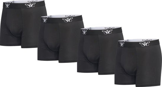 Cappuccino Italia - Heren Onderbroeken 4-Pack Boxers - Zwart - Maat S
