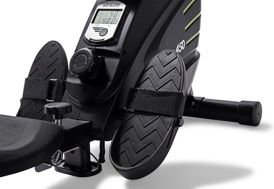 VirtuFit Row 450 Roeitrainer - Roeimachine - Silent Magnetic Weerstandssysteem - Roeiapparaat - 10 Weerstanden - Inklapbaar - Roeitrainers - Incl. Transportwielen