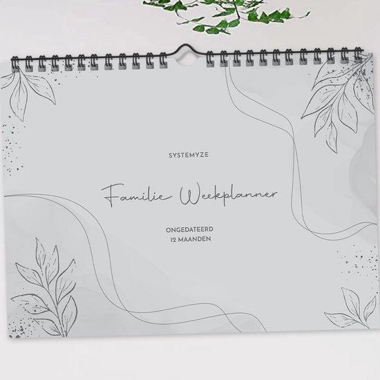 Systemyze Familieplanner Basic 2025 - Planner - Weekplanner - Gezinsplanner - Family Planner - Ongedateerd - Grijs