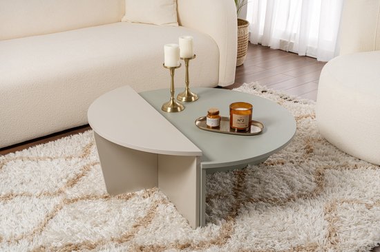 Houten salontafel "Orion" 90 x 60 x 30 cm - Essengroen