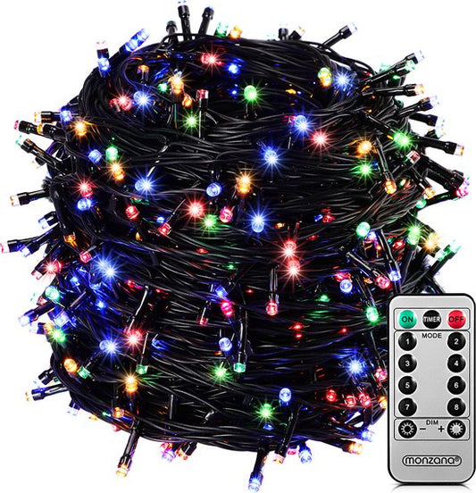 Monzana Lichtsnoer 200 LEDS – Afstandsbediening Timer – Multicolor