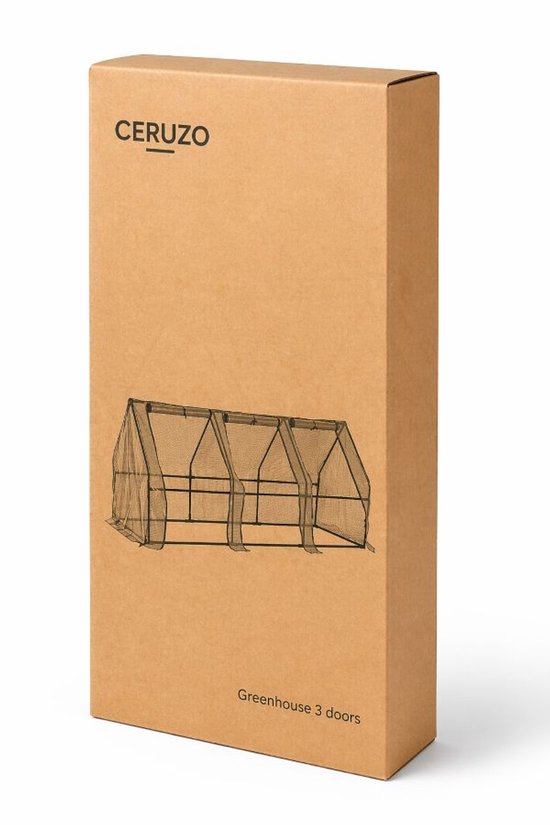 Ceruzo Kweekkas 270 cm – Foliekas – 3 Deuren – Broeikas – Tuin - 270 x 90 x 90cm