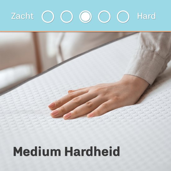 CozySense® Topper 90x200 - Topmatras - Topdekmatras - Traagschuim met Verkoelende Gel - CertiPUR® - Medium Hardheid - 8 CM - Wasbare Hoes