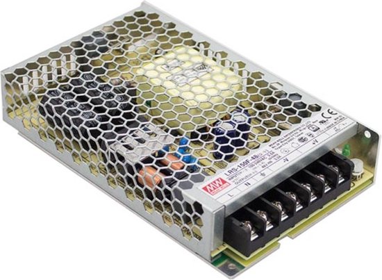 Mean Well SCHAKELENDE VOEDING VOOR IT-APPARATUUR - 1 UITGANG - 150 W - 24 V - GESLOTEN CHASSIS - ENKEL VOOR PROFESSIONEEL GEBRUIK