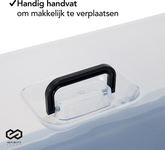 Infinity Goods Kweektafel Op Poten XXL - Kweekbak - Rechthoekig - 76 x 37 x 85 cm - 70L - Buiten Binnen - Deksel - Zwart