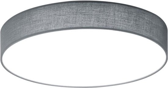 TRIO LUGANO - LED Plafondlamp - 42W - Dimbaar & Afstandsbediening - Nachtlampfunctie - Traploos Instelbare Lichtkleur - Plafondmontage - Grijs