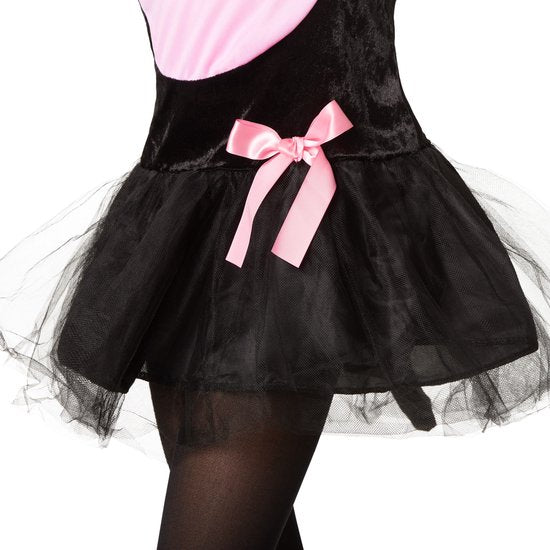Dressforfun Roos katje 158 (vanaf 12 jaar) - verkleedkleding kostuum halloween verkleden feestkleding carnavalskleding carnaval feestkledij partykleding - 302104