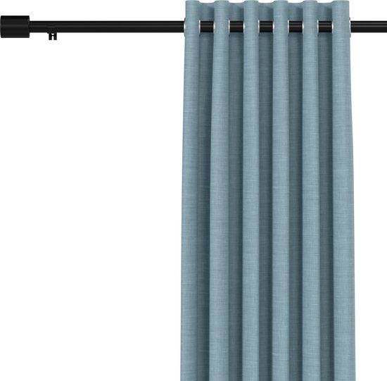 Noswo Gordijnroede - Uitschuifbaar - 183 tot 366 cm - Gordijnstang - Gordijnrails Compleet - Metaal - 300cm - Zwart