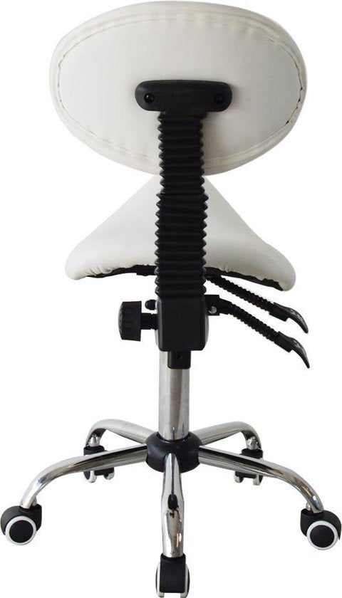Zadelkruk ergonomisch rugleuning kantelbaar - kapperskruk - tabouret - hoogte verstelbaar