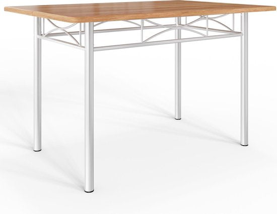 Casaria Eettafel Set 5 delige -Eettafel + 4 stoelen - Beuken