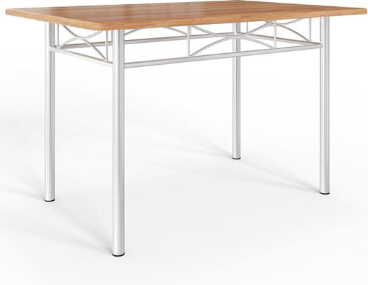 Casaria Eettafel Set 5 delige -Eettafel + 4 stoelen - Beuken