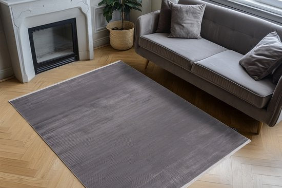 Pierre Cardin by Lalee - Garnier - Luxe Vloerkleed met 3D-effect en Franjes - 200 x 290 cm - Acryl & Katoen - Graphite