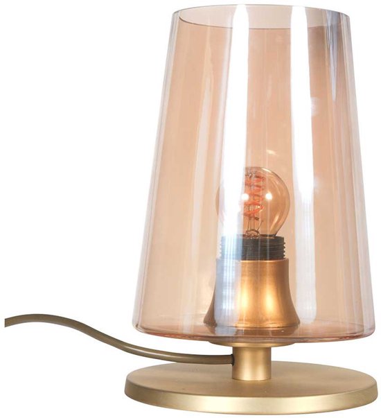 Tafellamp Ancilla 3103ME Messing E27 fitting Touch on/off - Klassiek design van Steinhauer - Gemaakt van metaal, glas en elektronica - 180 cm snoer - Voor binnen gebruik