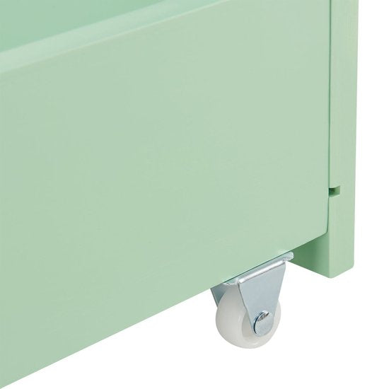 Juskys – Marli Kinderbed & Huisbed Met Bedladen – 90 x 200 cm – Voorzien Van Uitvalbeveiliging En Lattenbodem – Voor Jongens En Meisjes – Mint Grenenhout