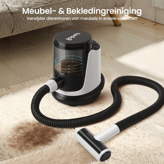 Gopets 9-Delige Hondentondeuse - Dierentondeuse Dikke Vacht - Haarverwijderaar voor Huisdieren - Trimset Hond en Kat - Met Stofzuiger - Massageborstel - 23 x 30 cm