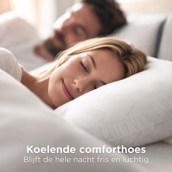 CozySense® Hoofdkussen - Set van 2 - 50x70 CM - Verkoelend Slaapkussen - Aanpasbaar Kussen met Extra Vulling - Pillow voor Zij-, Buik- en Rugslapers