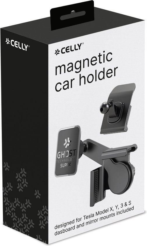 Celly smartphone houder Ghost Super - Voor Tesla X, Y , 3 en S - 360° draaibaar