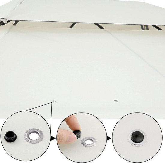 Casaria Paviljoen Topas 3x4m - UV-bescherming 50+ - Crème