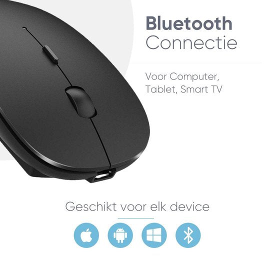 Trendfield Toetsenbord en Muis Draadloos - Bluetooth Keyboard - Stille Toetsen - Oplaadbaar - Qwerty - Space Grey