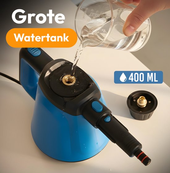 BOLLIT 1200W Stoomreiniger - Handstoomreiniger - 3.5 Bar - Handstomer - Vlekkenreiniger - Steam Cleaner - Tapijtreiniger - Stoomreinigers - Extra Krachtig Stoomapparaat: Vloer, Bank, Keuken Badkamer & Tapijt Reinigen - Incl. Opbergtas