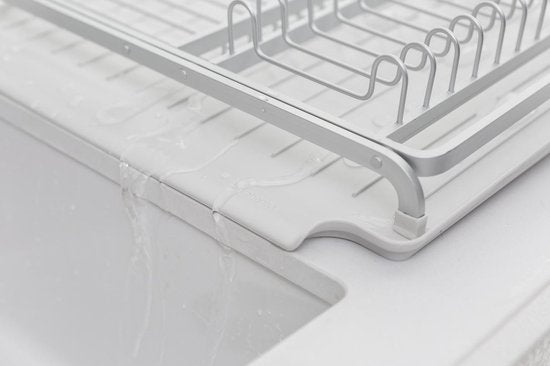Brabantia SinkSide Afdruiprek - met Lekbak en Bestekhouder - Light Grey
