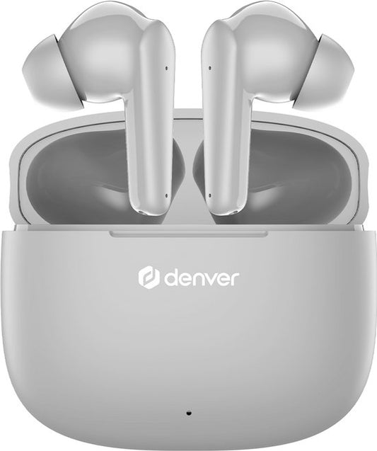 Denver Earbuds - Lichtgewicht Oordopjes - 6 uur luisteren - Bluetooth 5.3 - TWE48 - Grijs